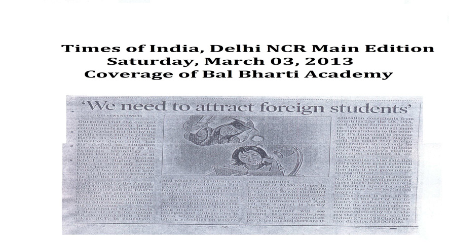 107 articles & awards bal bharti academy